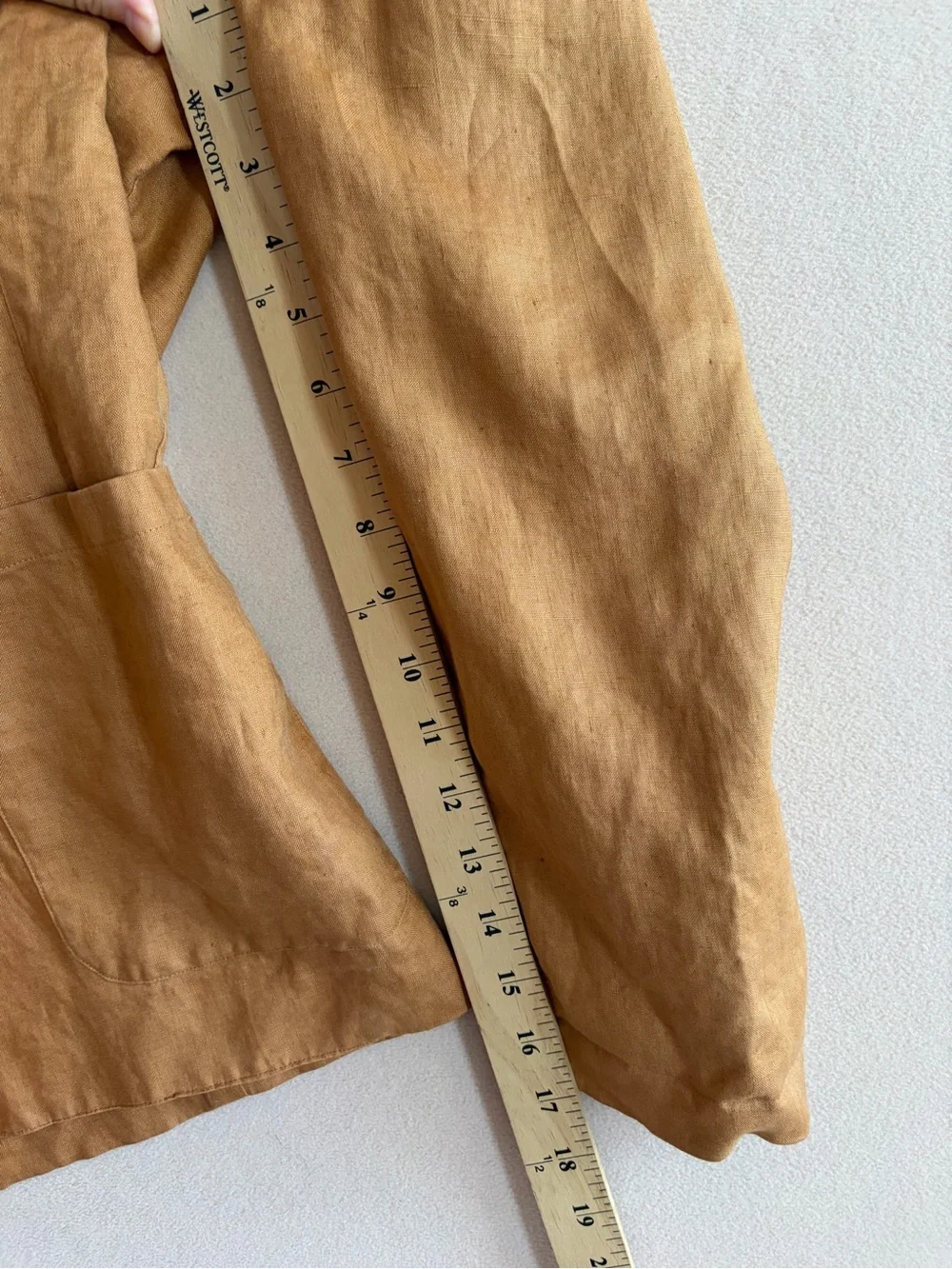 JCrew 100% Linen Camel Brown Blazer Jacket Size 4 Vtg 90s